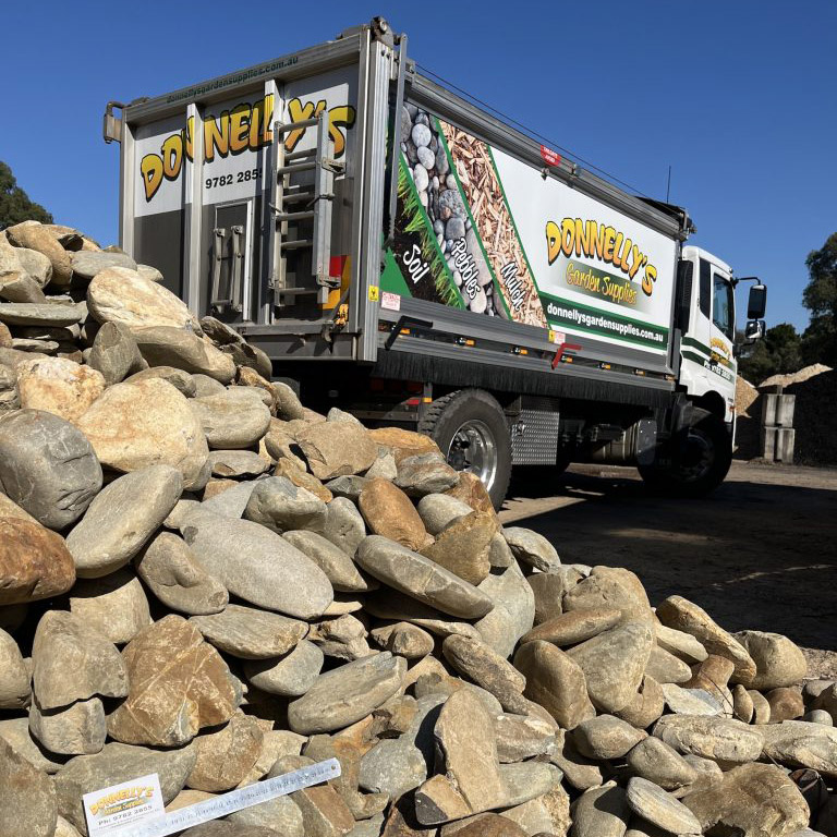 cannonball pebbles Donnelly's Landscape Supplies